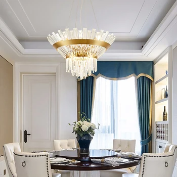 Muslan post-moderné svetlo luxusný luster obývacia izba kužeľovej minimalistický jedáleň osobnosti doplnky železa Nordic crystal