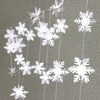 3M 3D Karty Papierové Vianočné Biela Vločka snehová vločka Papier, Kvety, Veniec Banner Na Svadbu, Dovolenku Festival Strany Home Decor