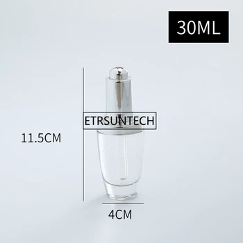 20ml 30ml číre sklo Esenciálny olej, fľaša sérum fľaše kozmetické balenie fľaša s ihly F1951