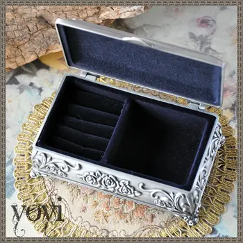 Obnovenie Dávnych Kórejské A Európske Štýl Krásne Princezná Šperky Box Rose Kovové Ozdoby Prijať Box Make-Up Box Box Krúžok