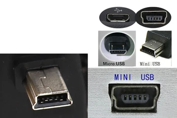 23 cm Mini USB 5pin Samec Samec Údaje nabíjací Kábel Pre GPS Auto AUX line
