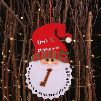 Non-Tkané Santa Claus/Snehuliak, Vianočný Adventný Časovač, Hodiny, Kalendáre Dovolenku Závesné Dekorácie 2020 Nové