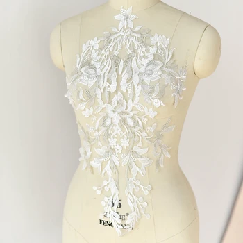 Vysoko kvalitné vyšívané čipky príslušenstvo Ázijské zlaté výšivky, čipky kvet patch svadobné šaty, dekorácie materiálov