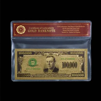 WR 10000 Dolárov Zlato, Bankovky s Rámom Prop Peniaze Amerických Bill Non-mena USD Bankovky, Malé Darčeky