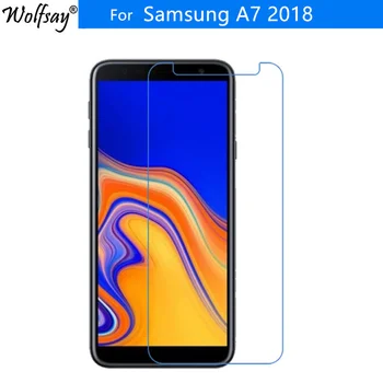 2 KS Tvrdeného Skla Pre Samsung Galaxy A7 2018 Screen Protector Samsung A7 2018 9H Premium krycie Sklo A750 SM-A750F 6.0