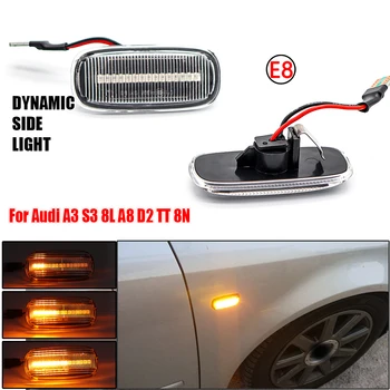 Bočné Blatník Značku LED Dynamický Zase signalizačná kontrolka Indikátor Blinker Pre Audi A3, S3 8 L 2000-2003 A8 D2 1999-2002 TT 8N rokov 2000-2006