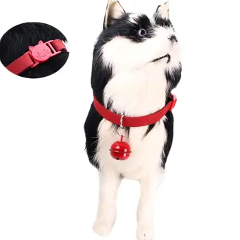 Nylon Bell obojok Malé Pet Mačka Collier Reťazca Šteňa Krk pre Teddy Chihuahua Mačiatko Mäkké kórejský Velvet bezpečnosti Nové