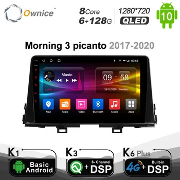 Ownice Android 10.0 DVD GPS Navi Stereo pre Kia Ráno 3 picanto 2017 - 2020 4G LTE DSP SPDIF Rádio Auto Headunit 6 G+128G