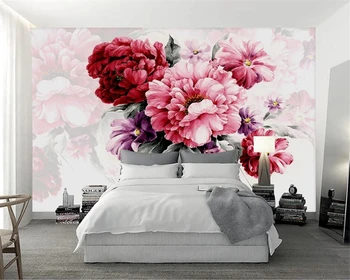 Beibehang na Mieru, moderné tapety, akvarel ručne maľované kvety módne obývacia izba gauč posteli pozadí papier peint