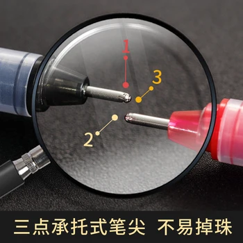 M&G K5 12PCS Direct-tekutiny-valec Pera 0,5 mm Rýchle sušenie Gélové Pero ARPM1601 Čierna Červená Modrá Veľkú Kapacitu Podpisový Plastové Pero
