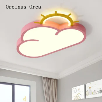 Nordic moderný jednoduchý slnko stropné lampy, obývacia izba, jedáleň, spálňa krásne kreslené tvorivé ružový oblak stropné lampy