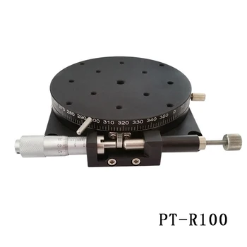 PT-R100 presné doladenie list stolný, ručný posuv otočný stôl, veľkosť 100 mm, nosnosť 5kgf (49N)