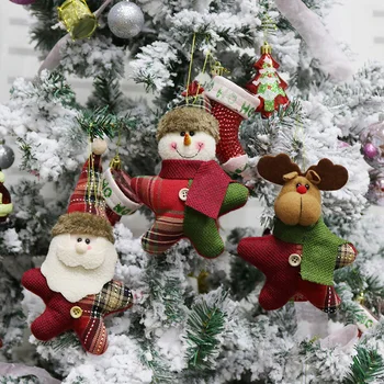 Vianočné Dekorácie Prívesky, Hračky Mimo Vianočný Strom Visí Ozdoby Santa Claus Snehuliak Medveď Elk Strom Hračka Bábika Zavesiť Dekorácie