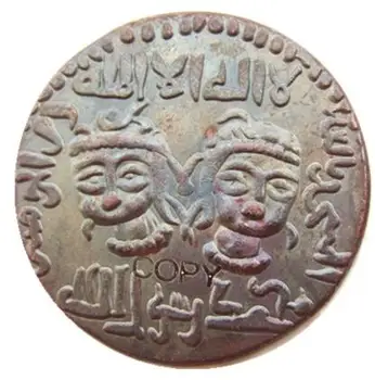 1152AD Artuquid z Mardin Blíženci, Panna Astrologické Dávnych Islamskej Strieborné Pozlátené Kópiu Mince