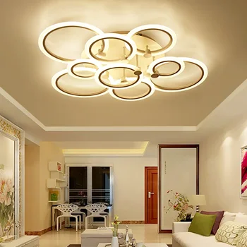 Moderné LEDCeiling Svetlá Diaľkové Ovládanie Hliníkové Stropné Osvetlenie v Spálni, obývačke, Vnútorné Stropné Svietidlo Svietidlo HSHIXINMA0