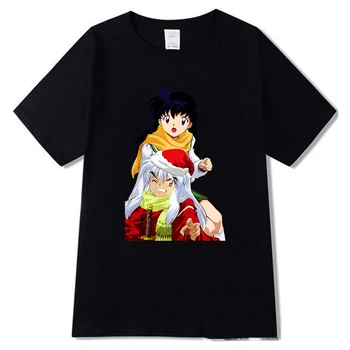 Japonský Inuyasha Punk Cartoon Yashahime Tlačené-Krátke rukávy Žena Bežné Veľké Veľkosti Voľné Pár Zábavné Topy Vintage T-shirt