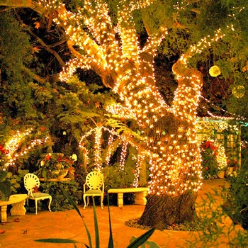 10M Exteriérový Vodotesný LED Víla String Svetlá Garland Vianočný Stromček, Svadba, Vianoce, Sviatok Svetiel Nový Rok Home Party Dekor 2021