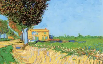 Väčšie je Lepšie 400x300MM Magnety JM10006 Painting_of_Vincent_Van_Gogh_-_A_lane_near_arles