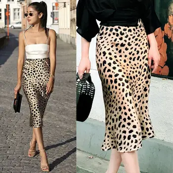 Ženy Slim Leopard Sukne Tenké Vysoký Pás Leopard Tlač Mini Šaty Krátke Kilt S-XL