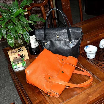 EUMOAN Nové prvá vrstva cowhide kožené kabelky kabelky činením rastlinným činidlom kožený retro taška Messenger taška