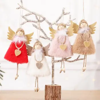 2020 HOT Predaj Luxusný Sedí Anjel Elk Prívesok Vianočný Strom Decor Santa Claus Visí Ozdoby, Vianočné Ozdoby Na Sklade