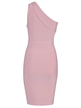 2019 Pink Elegantné Ženy Bodycon Večer Party Šaty Obväz Šaty Jeden by Sexy Nočného Klubu Šaty Vestidos