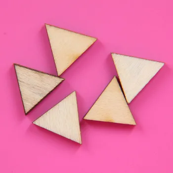 Európska DIY Nový Príchod Nedokončené Drevené Trojuholníky Korálky pre Náušnice Dreva Geometrické Dlaždice 100ks/veľa