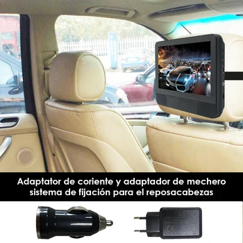 Android 9 palcov prenosný auto DVD prehrávač BSL-9TANDX, dotykový displej, bluetooth a wifi pripojením na internet, port SD TF