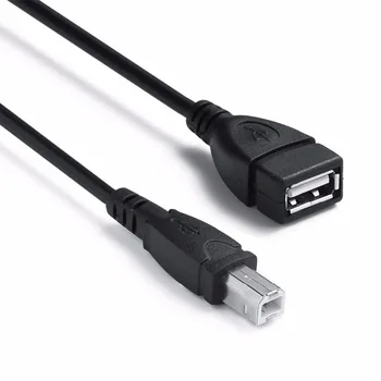 USB AF Na BM Adaptér USB 2.0 Kábel A Samica na USB B Samec Kábel pre Tlačiareň Pripojenia zariadenia Extender Káble