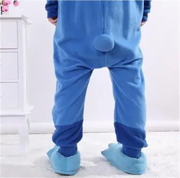 Kigurumi Cartoon Unisex Anime Modrá Steh Pyžamo Onesie Zvierat Remienky Jumpsuit Cosplay Kostýmy Pyžamo Sleepsuit Sleepwear