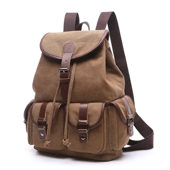 Lebolong Nové módne pánske batoh, veľká kapacita cestovný batoh taška vintage plátno batoh školský batoh mužov výlet batohu
