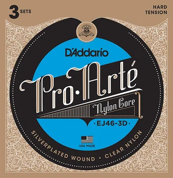 Ej46-3d Pro-Arte nylonové struny pre klasickú gitaru, silné napätie, 3 sady, D ' Addario