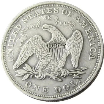NÁS Mince 1868 v Sede Slobody Dolár kópie Mincí Silver Plated