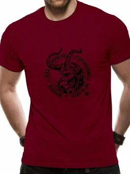 Hellboy bureau de pesquisa paranormálne & logotipo da defesa arte pôvodné gráfico mužov slogany camiseta personalizada