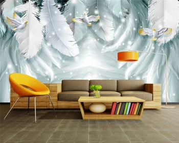 Beibehang stenu papier Prispôsobené modernej Nordic minimalistický ručne maľované perie krásny abstraktné pozadie 3d tapety