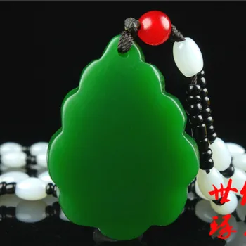 Prírodné Zelené Čínske Jade Kvetina Náhrdelník Prívesok Módne Doplnky Kúzlo Jadeite Šperky Vyrezávané Amulet Darčeky pre Ženy Muži