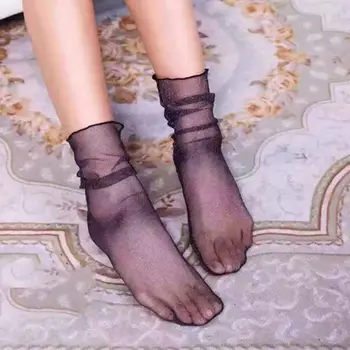 Sexy Pohľadu 4 Druhov Gázy Oka Členkové Ponožky Ženy Sexy krátke Ponožky Slim Sieťovina Ponožky pančuchový tovar