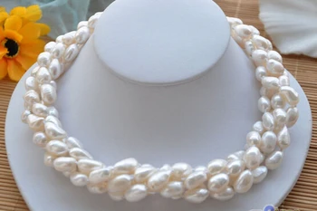 7-8 SLADKOVODNÝCH KULTIVOVANÝCH perlový náhrdelník Svadobné Svadobné slovo doprava-šperky