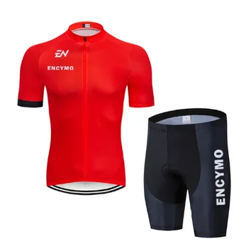 2021new červený Bicykel Tím Krátky Rukáv Maillot Ciclismo pánske Cyklistické Dresy Lete priedušné Cyklistické Oblečenie Sady