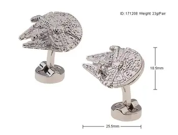 10pairs/veľa Star Wars kozmickej lodi Millennium Falcon manžetové gombíky 3 Vzory Medené Oplechovanie, manžetové pánske Šperky Veľkoobchod