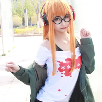 Anime Cosplay Persona 5 Cosplay Kostým Futaba Sakura Uniformy Bunda+tričko+Nohavice+Opasok+Pančuchy+Okuliare pre Halloween Party