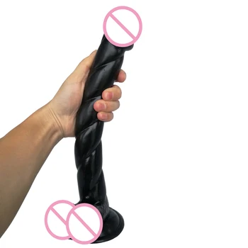 Super Dlhý 32 cm Dildo prísavky Mäkké Obrovský Dick Nepravidelný Prúžok stimulovať Masáž Vaginálne Masturbácia Žena Realistický Penis