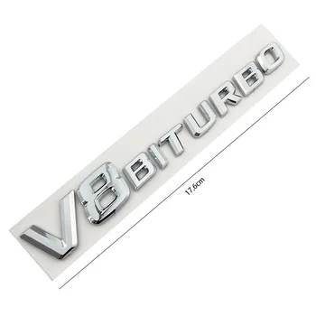 3D AMG Auto Nálepky V12 V8 BITURBO Logo, Znak, Odznak Zadnej Strane Vozidla-styling Nálepka pre Benz AMG BMW VW Mazda Chevrolet Škoda