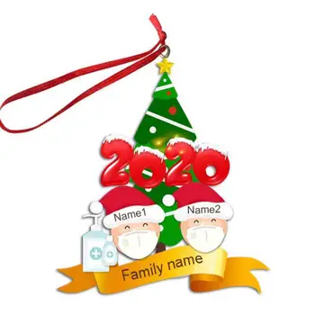 2020 Karantény Najlepšie Vianočné Priania Party Dekorácie Dar Santa Claus S Maskou Osobné Vianočný Strom Ornament Všetky Série