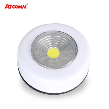 3W Bezdrôtový COB LED Nočné Svetlo AAA Batérie Powered LED Pod Skrinku Lampy, Skrine, Skrine, Osvetlenie Jednoduché pri montáži vlepí