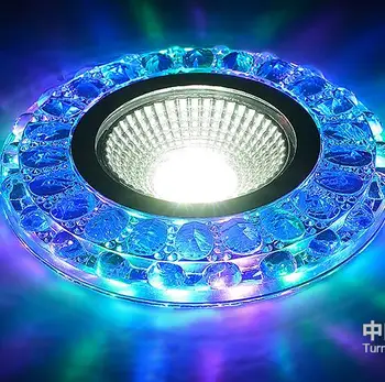 Led svietidlá 3W LED Zapustené Stropné Dole Crystal Bodové Žiarovky Crystal na čítanie vnútorné osvetlenie