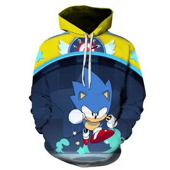 Sonic 3D Nový Módny pulóver Hoodies Bežné Dlhý Rukáv Mikina chlapci dievčatá Oblečenie pre Mužov, Ženy Clohting Bundy Top