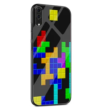 Gameboy Tetris Silikónové Telefón Sklo puzdro pre Samsung A10 A20 A30 A40 A50 A60 A70 A51 A71 A81 Kryt