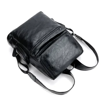 Obchodné bagpack notebook batoh mužov, kožené cestovné tašky cez rameno, anti theft späť pack školské batohy pre chlapcov bolsos mochila