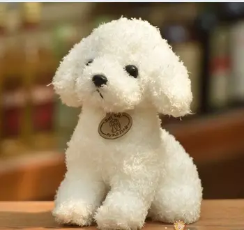 Roztomilé biele teddy hračka pre psa plyšový medvedík psa bábika darček asi 25 cm